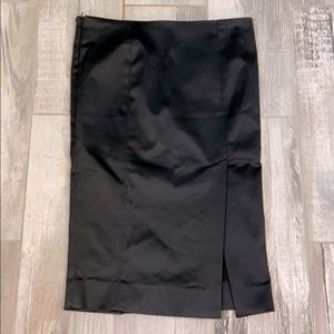‼️HOT!‼️Bebe Black Satin Pencil Skirt with Slits